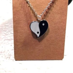 Heart Ying Yang Necklace